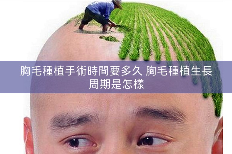 胸毛種植手術時間要多久 胸毛種植生長周期是怎樣